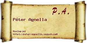 Péter Agnella névjegykártya